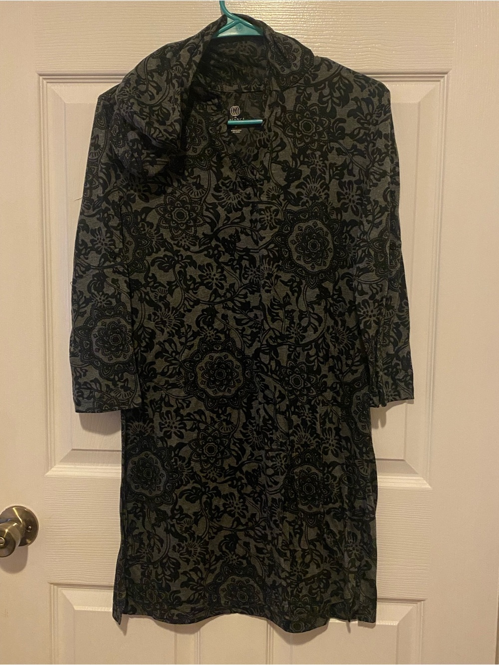 Balance Collection Black & Gray Floral Dress
